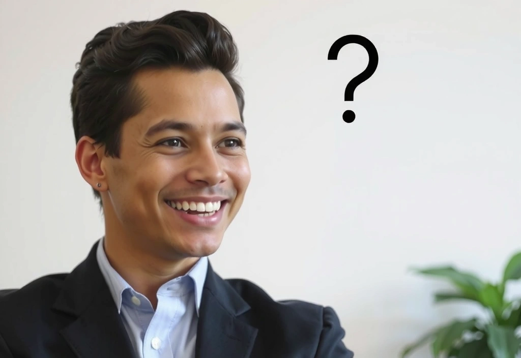 Person asking a question with a thought bubble