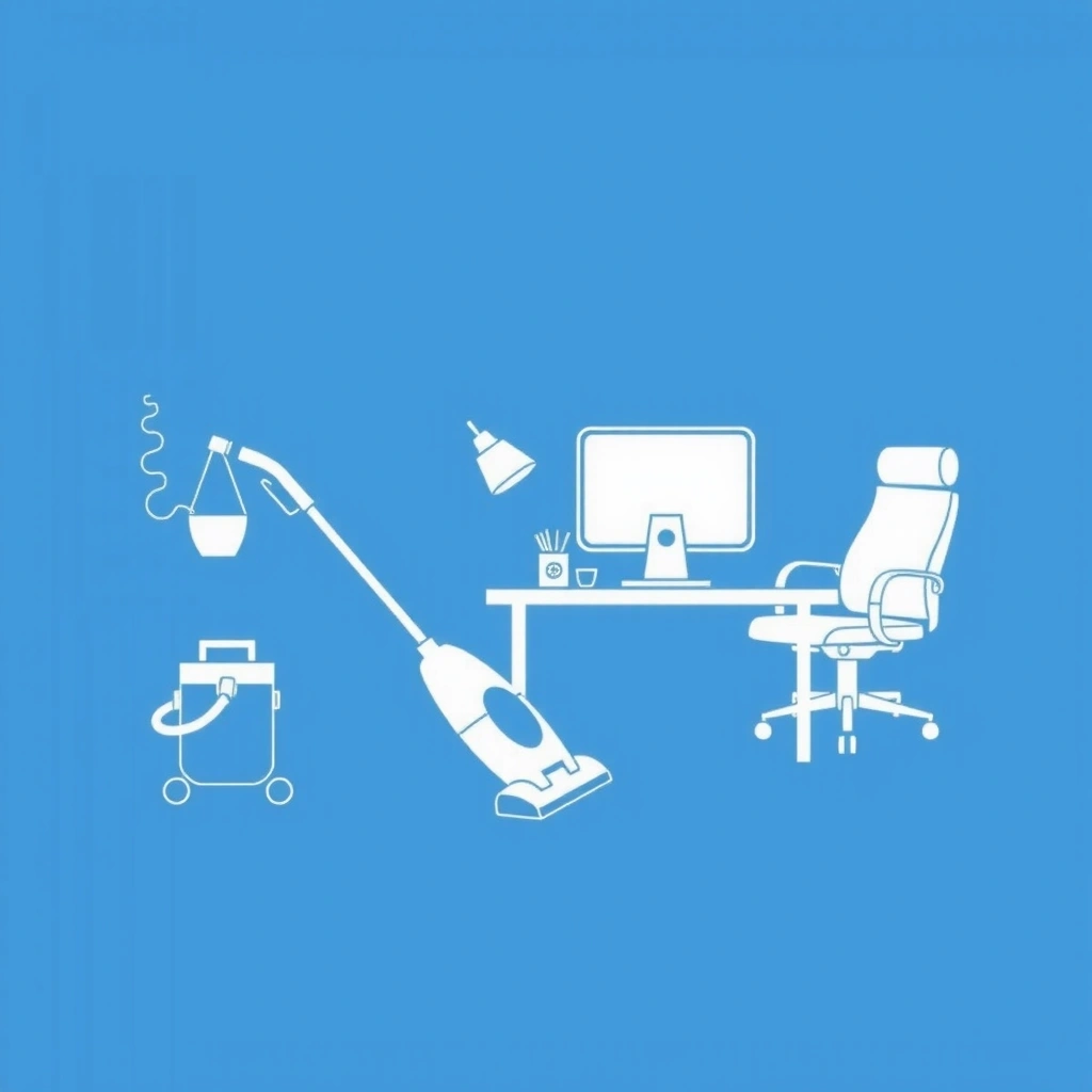 Clean and organized modern office space with desks and computers.