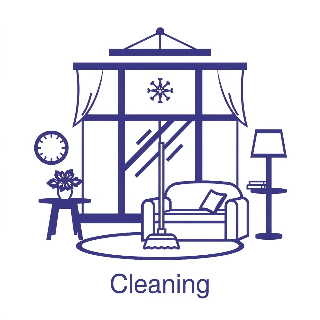 Sparkling clean interior of a modern home living room with sunlight streaming in.