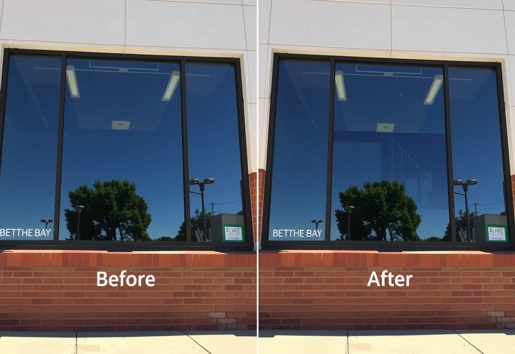 After image of a clean window facade