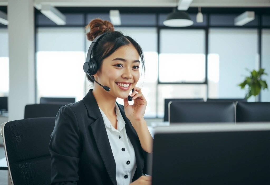 Friendly cleanlux customer service representative on the phone